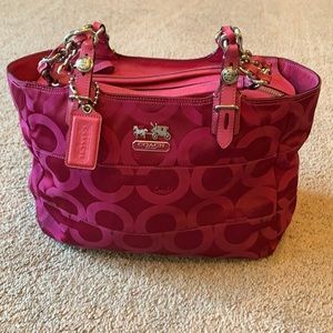 Pink coach purse